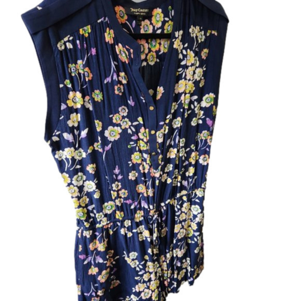 P237. Juicy Couture Navy Floral Romper |12
